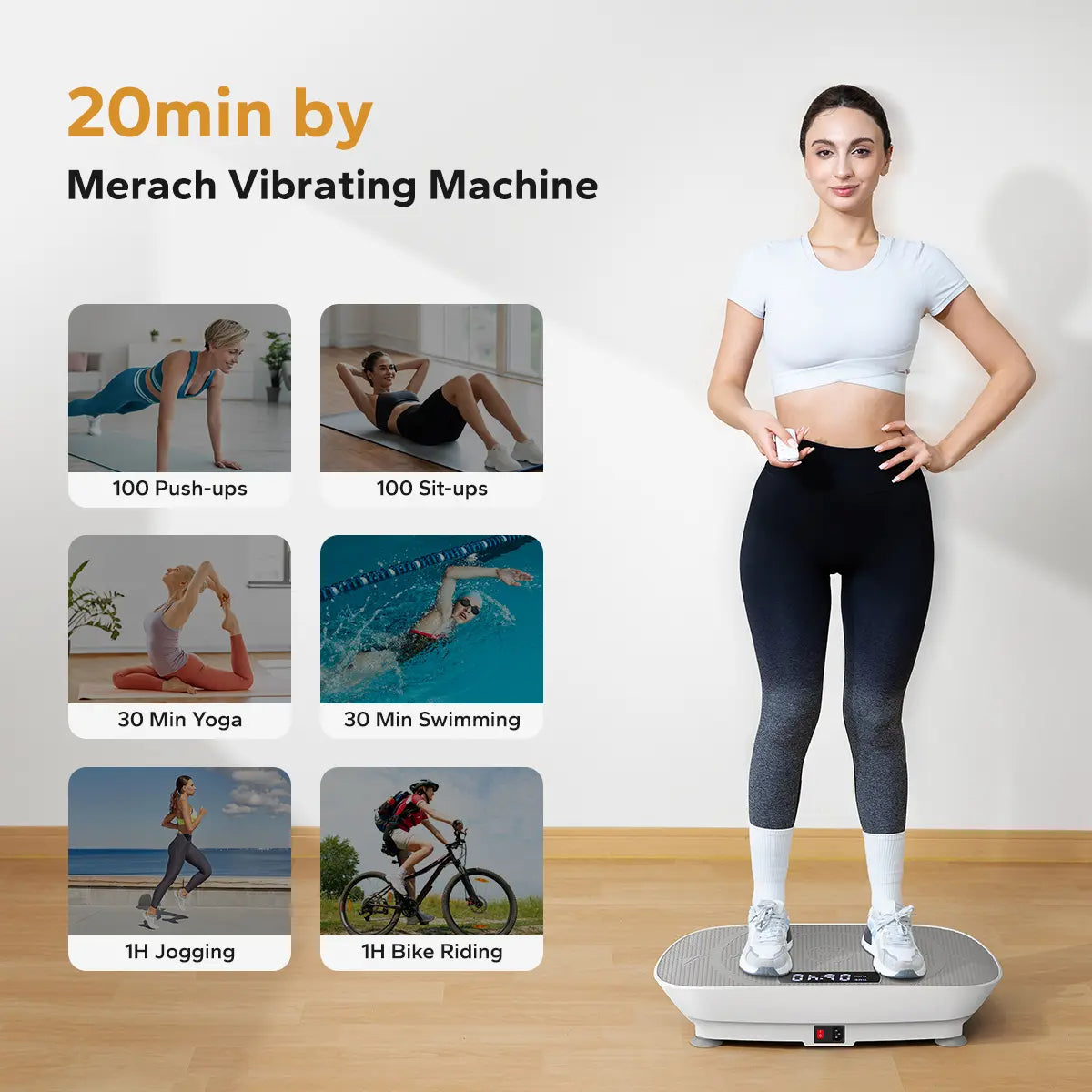 Vibration Plate Exercise Machine Capacity 400LBS