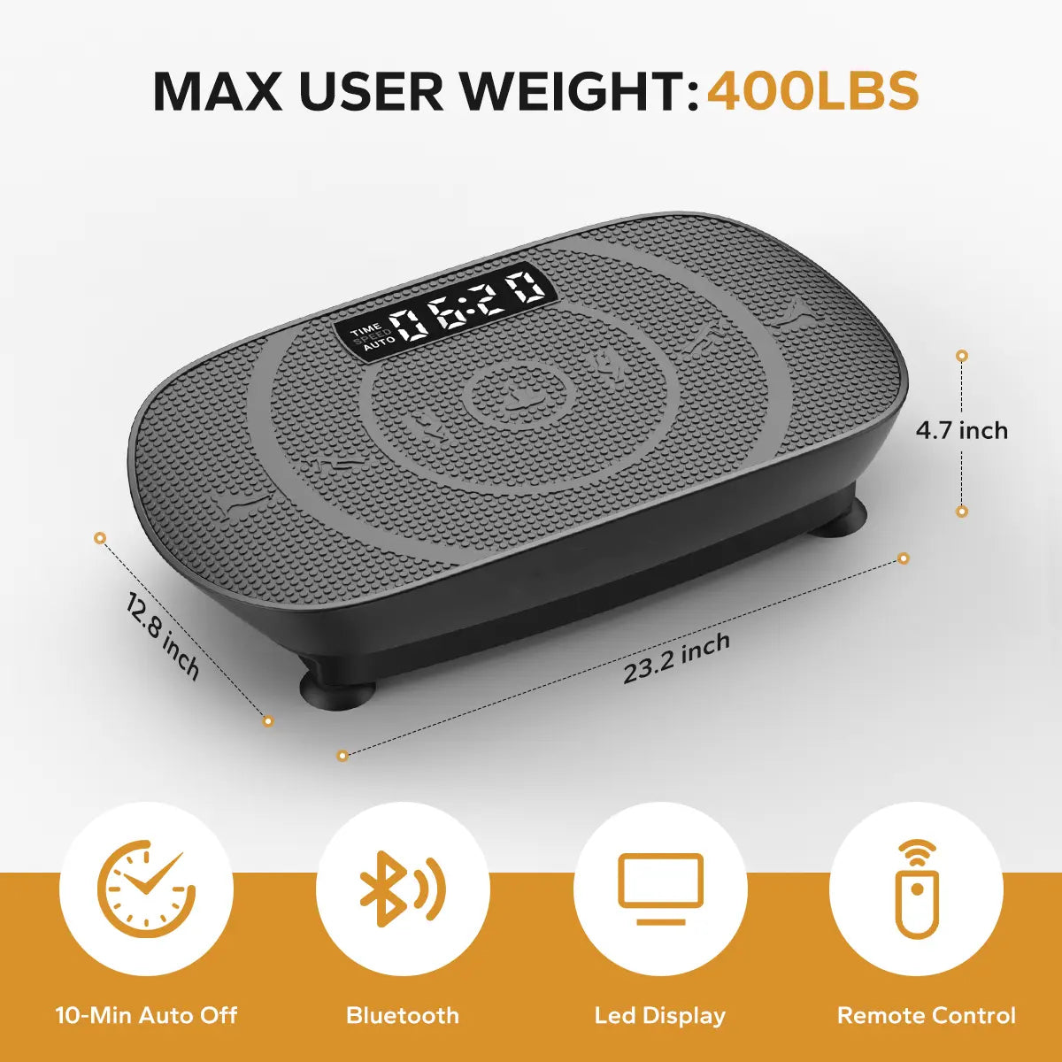 Vibration Plate Exercise Machine Capacity 400LBS